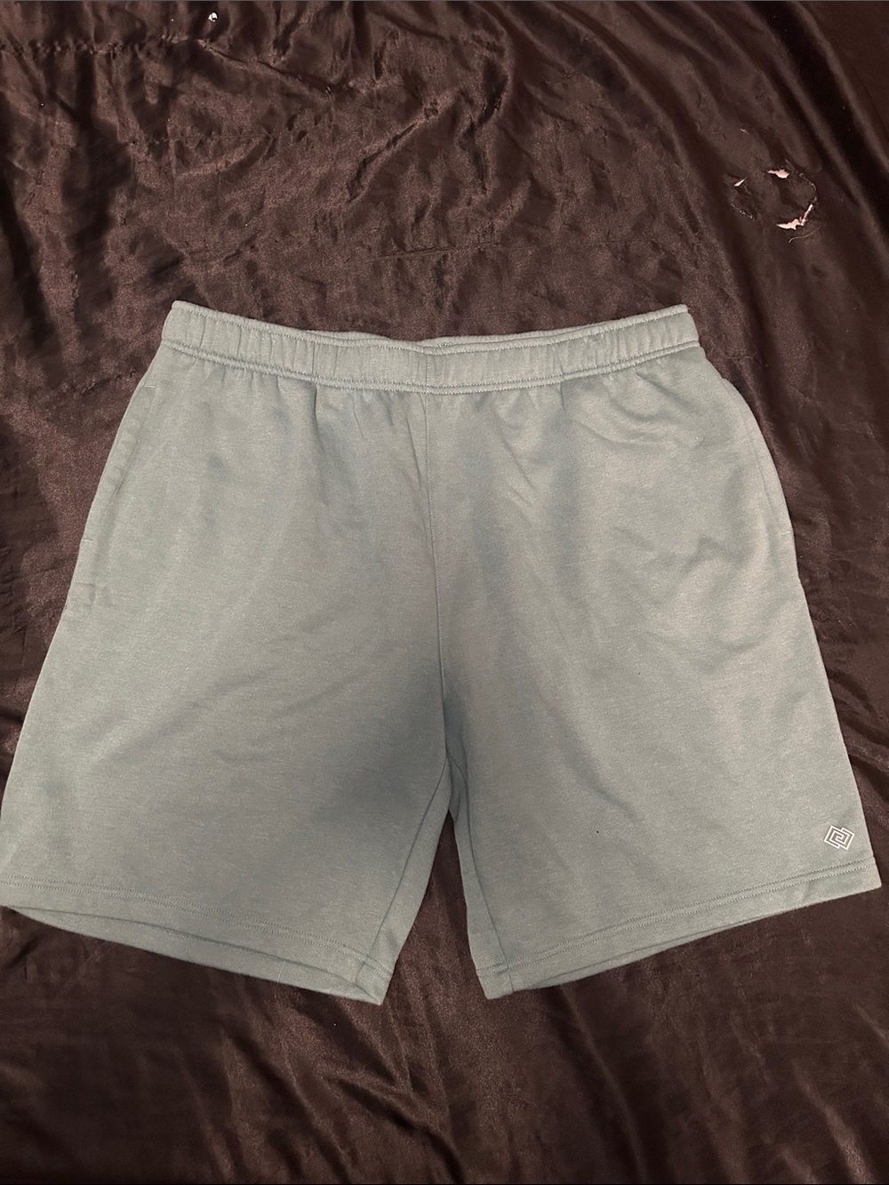 ZELOS Men's Athletic Elastic-Waist Shorts in Sage